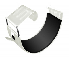 Соединитель желоба белый RAL 9003, металл Grand Line Optima