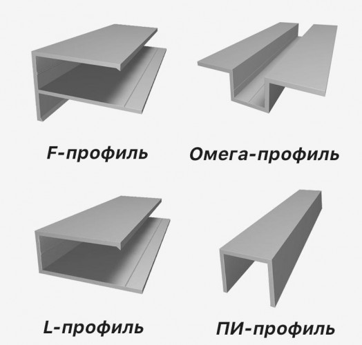 Алюминиевый Омега профиль, под покраску, 3000мм