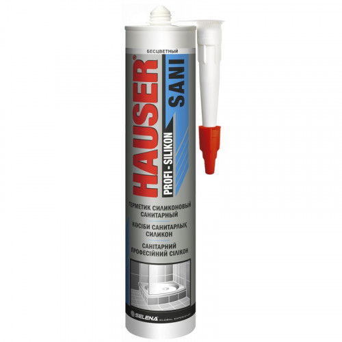 Герметик силиконовый санитарный SANI бесцветный Hauser 260 мл