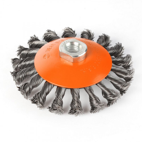 Щетка-крацовка дисковая 115мм*М14, витая стальная проволока, для УШМ Patriot 813010010