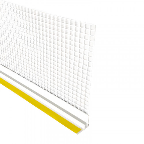 Профиль примыкающий оконный с армирующей сеткой 6мм, 2,4м Isomax