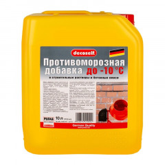 Противоморозная добавка для растворов, до -10, Pufas Decoself, 10л