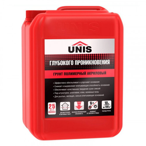 Грунтовка глубокого проникновения Unis, 10 л
