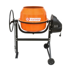 Бетоносмеситель БСЭ-160 (220В/50Гц, 600Вт, 160/72 литра, чугунный венец) Калибр