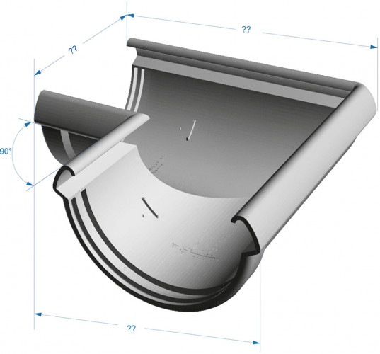 Угол универсальный 90, пломбир Деке LUX