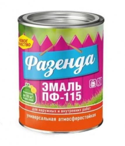 Эмаль ПФ-115 желтая Фазенда Текс 0,9кг