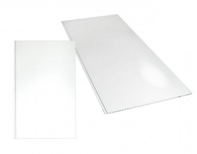 Панель ПВХ Белый глянец 2700*250*10мм премиум Кронапласт