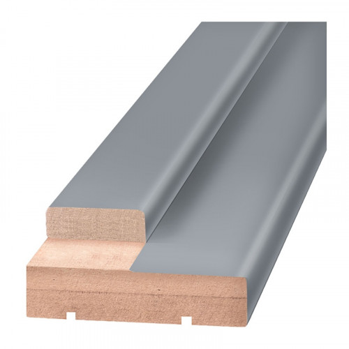 Дверной порог ламинированный 968х30х74мм Серый с притвором Олови