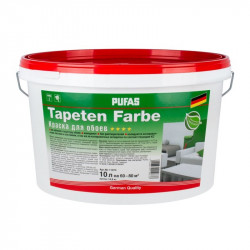 Краска для обоев интерьерная белая База А Pufas Tapeten Farbe, 10 л / 14,8 кг