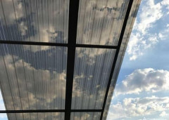 Профилированный поликарбонат трапеция 3000х1050х0,8мм (бронза серая прозрачная) Юг-Ойл-Пласт