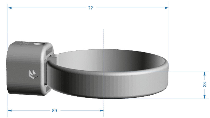 Хомут универсальный для водосточной трубы, пломбир Деке LUX