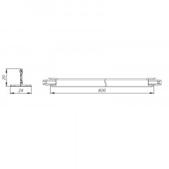Профиль потолочный Т-образный 600мм Т-24/20 белый матовый Албес Эконом