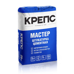 Штукатурка цементная универсальная КРЕПС Мастер, 25кг