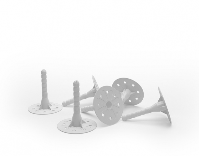 Дюбель-гвоздь звукоизоляционный тарельчатый (10мм*70мм) ТехноСонус, 100 шт