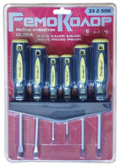 Набор отвёрток 6 предметов ULTRA, CR-V РемоКолор 33-2-506