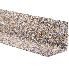 Фасадная плитка Hauberk уголок металлический внутренний серо-бежевый 50х50х1250мм