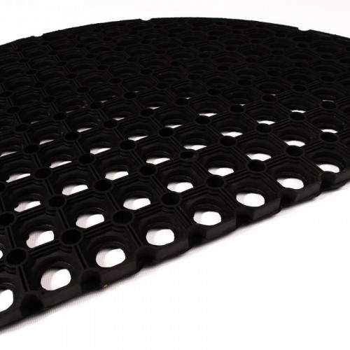 Коврик ячеистый полукруг 45х75см, 22 мм резиновый, Решетка