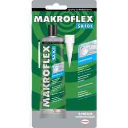 Герметик силиконовый санитарный прозрачный Makroflex SX101 (70мл)