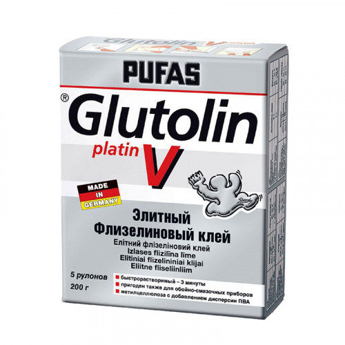 Клей для обоев флизелиновый Glutolin V Instant Elite Pufas 200 гр
