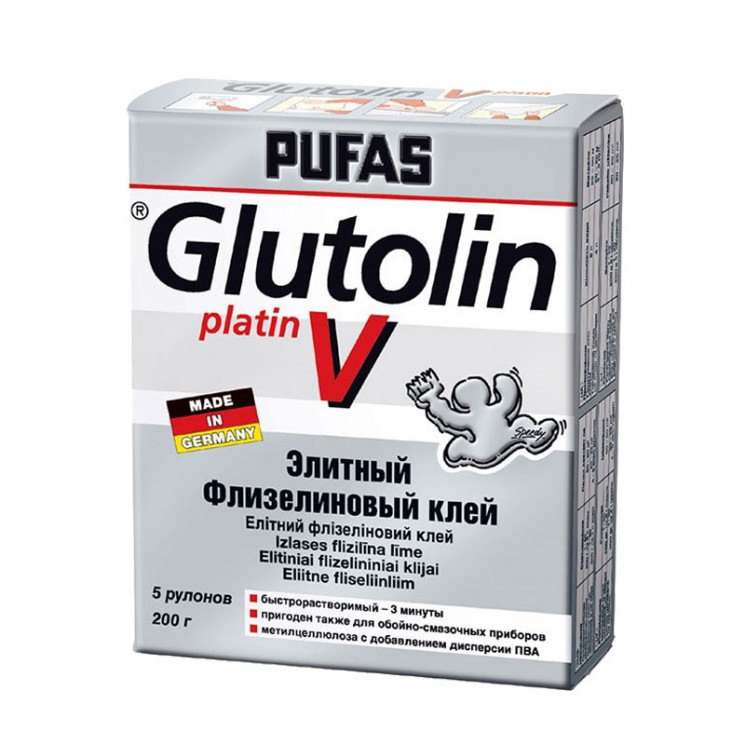 Клей для обоев флизелиновый Glutolin V Instant Elite Pufas 200 гр