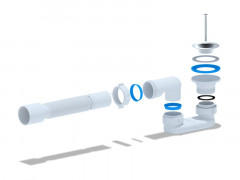 Сифон для душевого поддона регулируемый 1 1/2х40 плоский Ани Е015