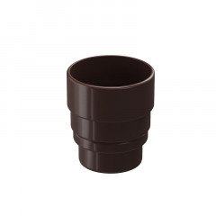 Муфта (переходник стандарт) водосточной трубы, шоколад Деке LUX
