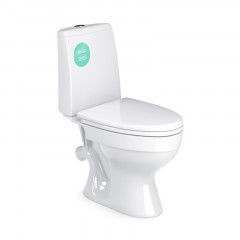 Унитаз компакт Home de luxe W101 620х360х780мм, косой выпуск, Gesso