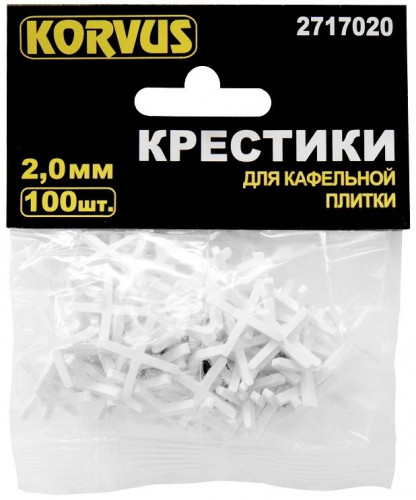 Крестики для укладки плитки 2мм 100 шт. Korvus 2717020