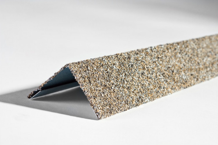 Фасадная плитка Hauberk уголок металлический внешний серо-бежевый 50х50х1250мм