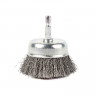Щетка-крацовка чашечная 50мм, гофрированная проволока, для дрели Patriot 813010022
