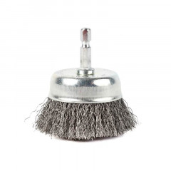 Щетка-крацовка чашечная 50мм, гофрированная проволока, для дрели Patriot 813010022