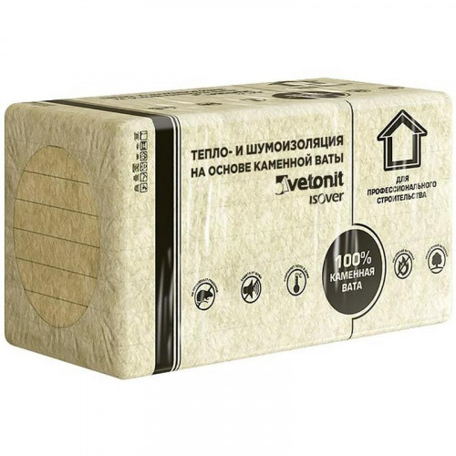 Утеплитель Ветонит (Isover) Руф Н 110 кг/м3 (100х600х1000 мм) 4шт. 2,4м2 (0,24м3)
