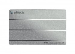Рейка S-дизайн В22 100*3000мм, Металлик серебристый с металлической полосой Cesal (Альконпласт)
