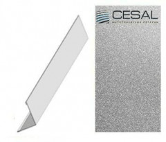 PL - уголок 3313 25*25*3000мм, Металлик серебристый Cesal (Альконпласт)