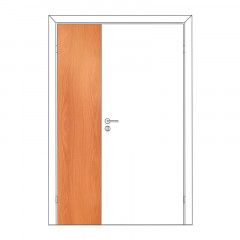 Дверь полотно ответное 300х2000мм без притвора, с фурнитурой, крашенное Миланский Орех Олови
