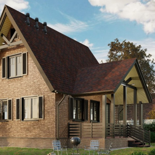 Docke DRAGON LUX, Бисквит 2.38м2/уп ламинированная многослойная черепица