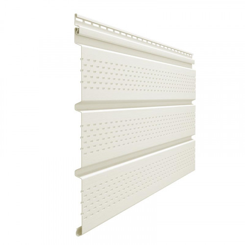 Софит с перфорацией всех листов 3000*305мм, пломбир Деке PREMIUM