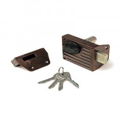 Замок накладной ЗН1-2, английский ключ, прямоугольный ригель, Зенит