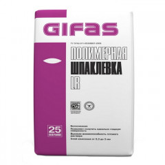 Шпаклевка полимерная белоснежная LR, 25кг Gifas