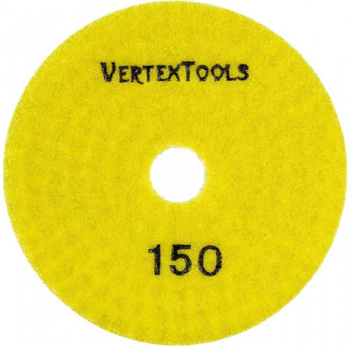 Диск шлифовальный по мрамору 100х3х15мм Р150 мокрое Vertextools 12500-0150
