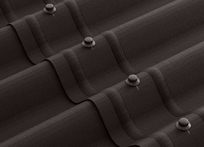 Лист Ондулин (onduline) SMART черный 1,95x0,95м