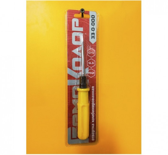 Отвертка комбинированная 2в1, SL6xPH2 РемоКолор 33-0-000