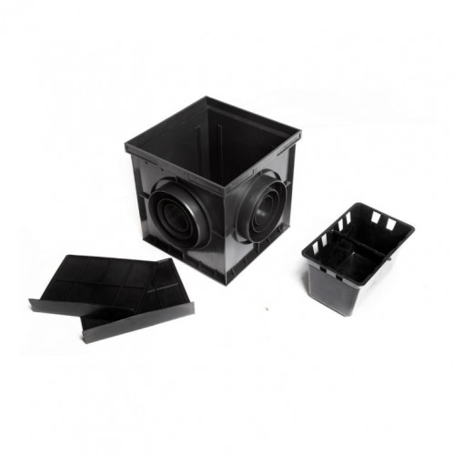 Дождеприемник 300х300 пластиковый AQUASTOK 4330V в сборе без решетки