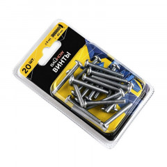 Винт с полукруглой головкой М5х40 DIN7985, оцинкованный 20шт. Bauhow