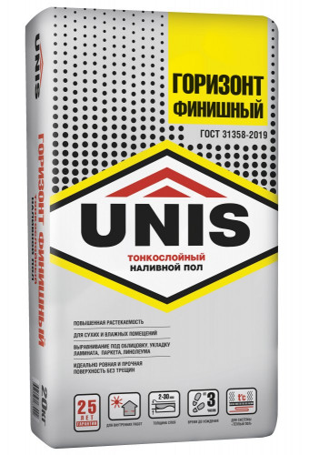 Наливной пол Unis Горизонт Финишный, 20 кг