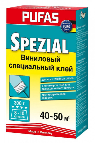 Клей для обоев виниловый Euro 3000 Spezial Kleber Pufas 300гр