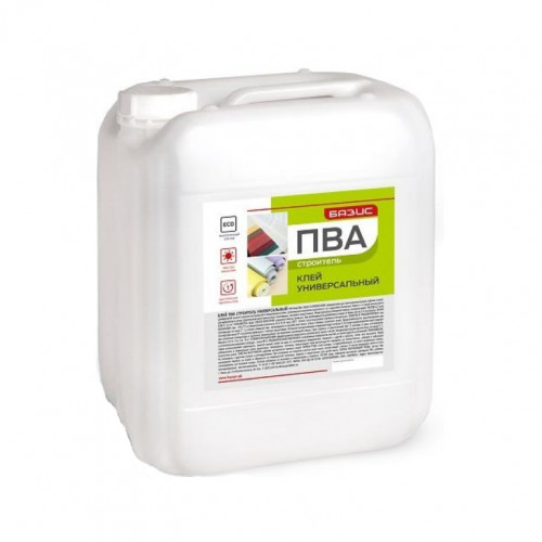 Клей ПВА универсальный Строитель 5 кг, Базис Баупро