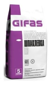 Шпаклевка полимерная белоснежная LR, 5кг Gifas