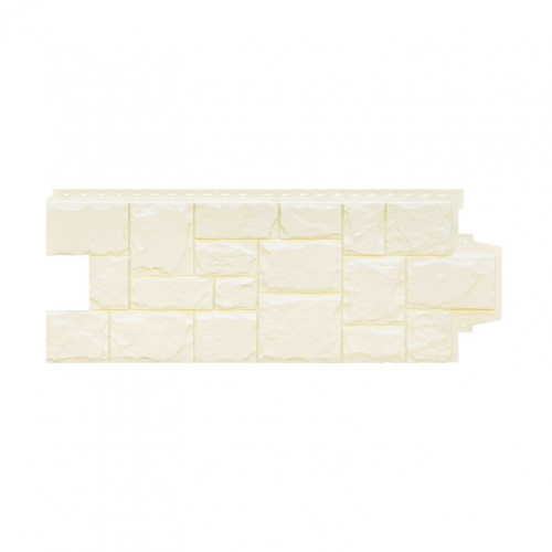 Фасадная панель Камень крупный Classic Молочный 383х982мм (0,376м2) Grand Line