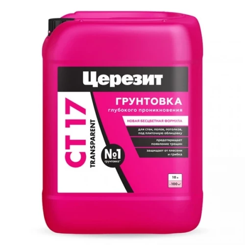 Грунтовка Церезит CT 17 Transparent бесцветная, 10л